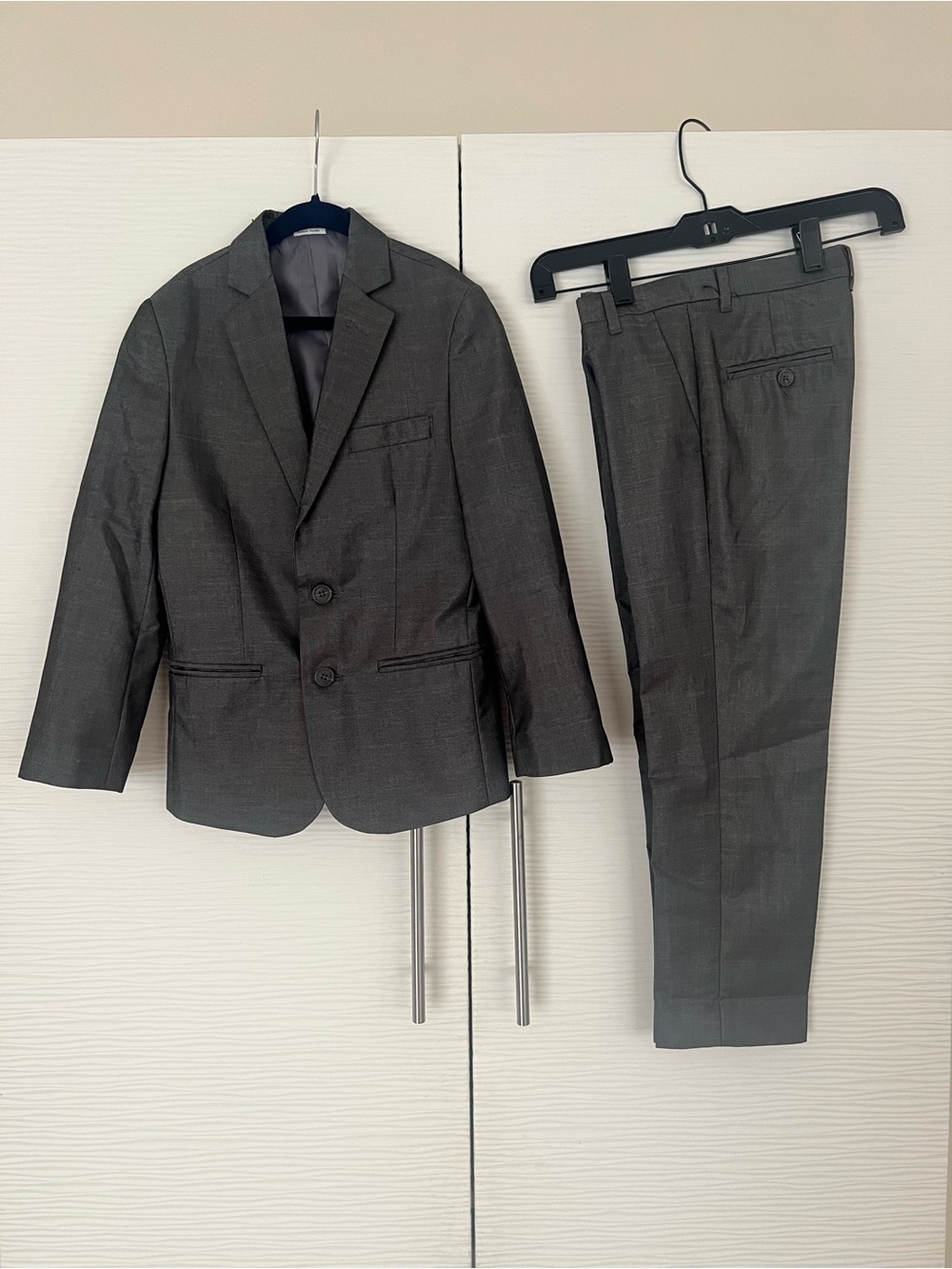 Calvin Klein Boys' Dark Gray Two-Piece Suit Jacket & Pants
